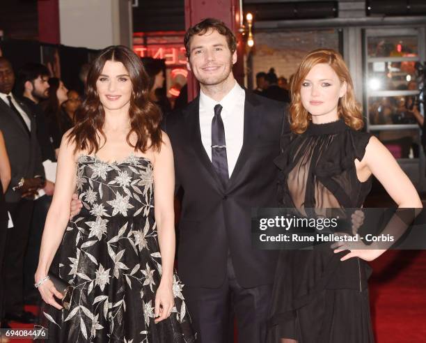 Rachel Weisz, Sam Claflin and Holliday Grainger attend the World Premiere of "My Cousin Rachel" at Picturehouse Central on June 07, 2017 in London,...