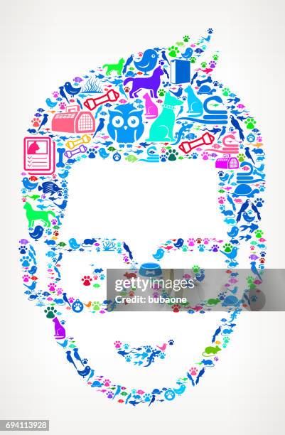 student pets and animals vector icon background - cat bed stock illustrations