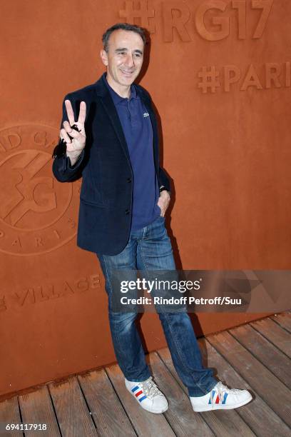 Humorist Elie Semoun attends the 2017 French Tennis Open - Day Thirteen at Roland Garros on June 9, 2017 in Paris, France.