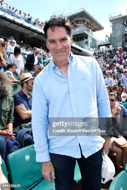 Actor Thomas Gibson attends the 2017 French Tennis Open - Day Thirteen at Roland Garros on June 9, 2017 in Paris, France.