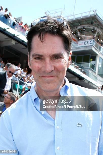 Actor Thomas Gibson attends the 2017 French Tennis Open - Day Thirteen at Roland Garros on June 9, 2017 in Paris, France.