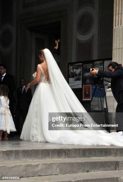 Yolanda Cardona attends her wedding on June 9, 2017 in Barcelona, Spain.