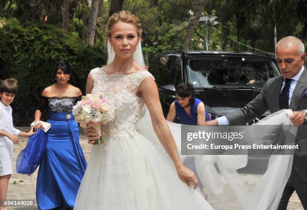 Yolanda Cardona attends her wedding on June 9, 2017 in Barcelona, Spain.