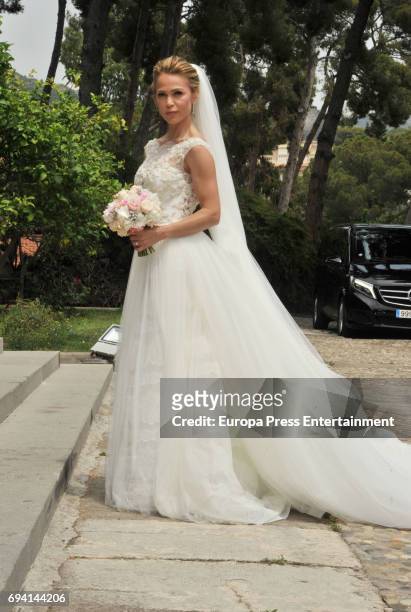 Yolanda Cardona attends her wedding on June 9, 2017 in Barcelona, Spain.