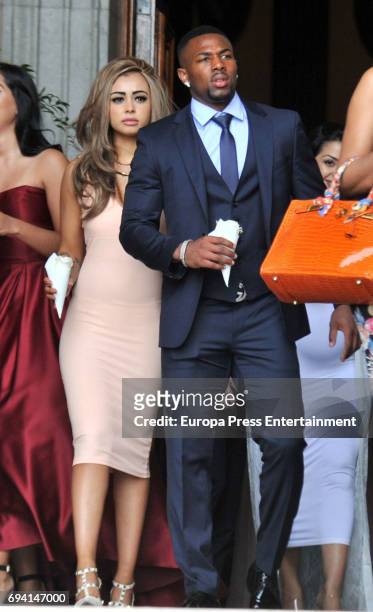 Guests attend the wedding of the goalkeeper Victor Valdes and Yolanda Cardona on June 9, 2017 in Barcelona, Spain.