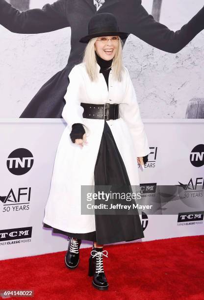 Actress/honoree Diane Keaton arrives at the AFI Life Achievement Award Gala Tribute To Diane Keaton at the Dolby Theater on June 8, 2017 in...