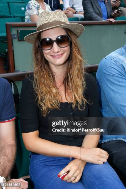 Actress Alice Pol attends the 2017 French Tennis Open - Day Thirteen at Roland Garros on June 9, 2017 in Paris, France.