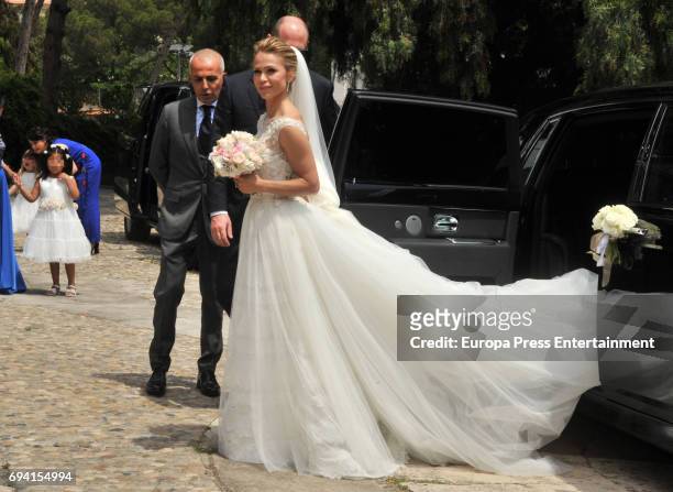 Yolanda Cardona attends the wedding of the goalkeeper Victor Valdes and Yolanda Cardona on June 9, 2017 in Barcelona, Spain.