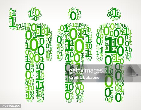 Small Group Binary Code Zero One Vector Illustration Small Group Binary Code Zero One Vector Illustration