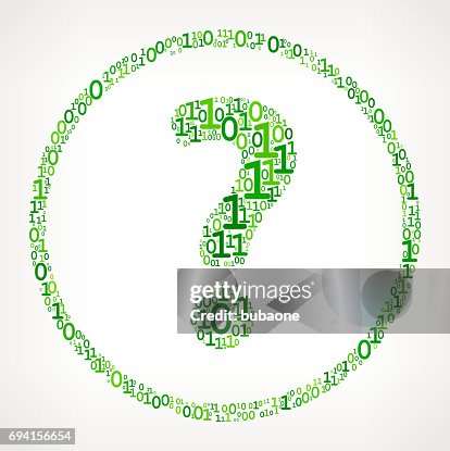 Question Mark Binary Code Zero One Vector Illustration Question Mark Binary Code Zero One Vector Illustration