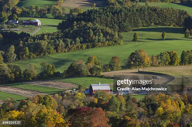 farms,peacham, vermont - peacham stock pictures, royalty-free photos & images