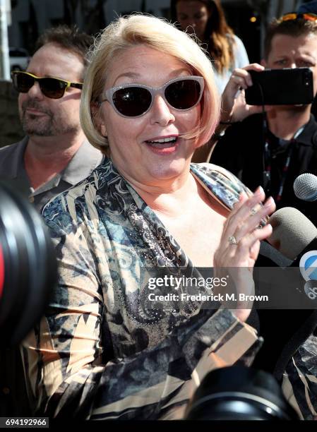 Samantha Geimer arrives at the Clara Shortridge Foltz Criminal Justice Center on June 9, 2017 in Los Angeles, California.