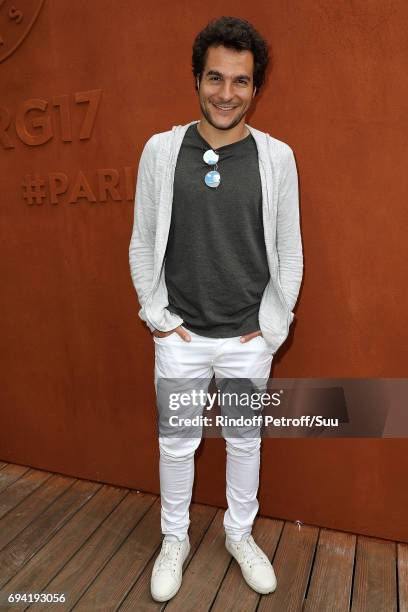 Amir Haddad is spotted at Roland Garros on June 9, 2017 in Paris, France.