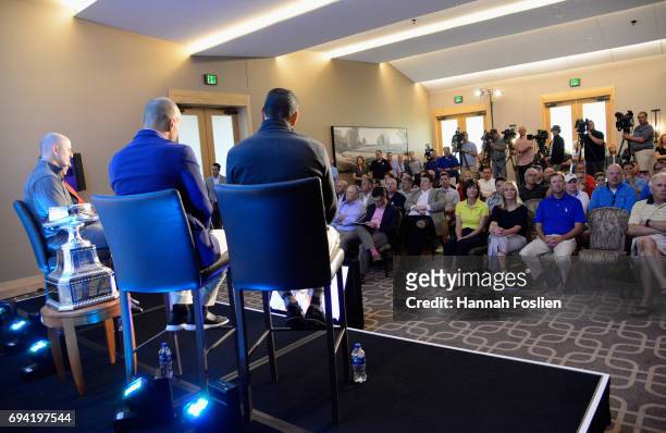 General view of the room at the 2019 KPMG Women's PGA Championship Announcement on June 9, 2017 at Hazeltine National Golf Club in Chaska, Minnesota.