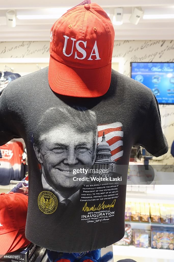 Trump Things A Donald Trump inauguration T-shirt on sale in a gadget and souvenir... News Photo - Getty Images