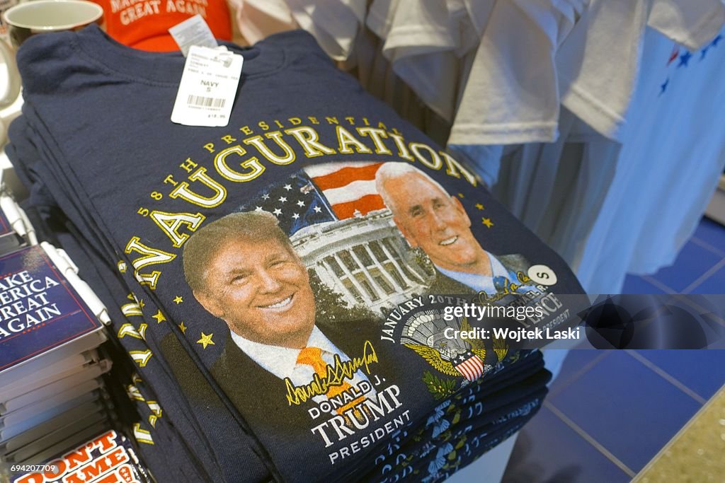 Trump Inauguration Store Donald Trump/Mike Pence inauguration T-shirts on sale in a gadget and ...