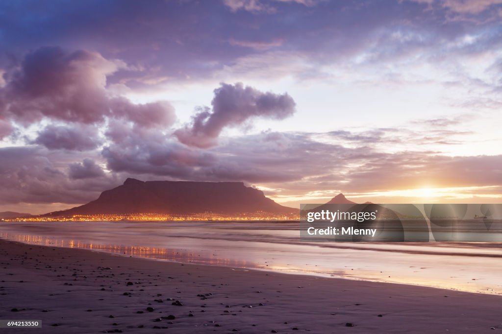 Moody Sunset Cape Town Sea Point Twilight Scene