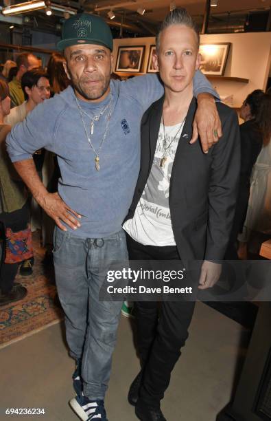 Goldie and Jefferson Hack attend the Rag & Bone London flagship store opening on June 9, 2017 in London, England.