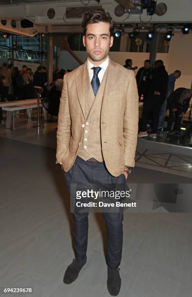 Mario Alonso attends the Oliver Spencer SS18 Catwalk Show during London Fashion Week Men's June 2017 on June 9, 2017 in London, England.