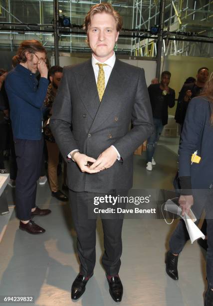 Tom Chamberlin attends the Oliver Spencer SS18 Catwalk Show during London Fashion Week Men's June 2017 on June 9, 2017 in London, England.