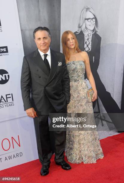 Actor Andy Garcia and daughter Daniella Garcia-Lorido arrive for the AFI Life Achievement Award Gala Tribute To Diane Keaton held on June 8, 2017 in...