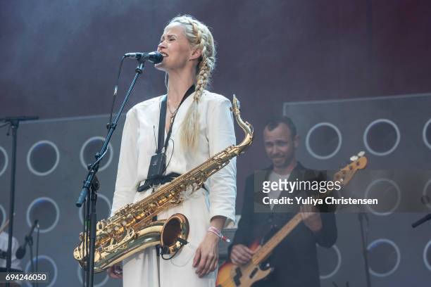 Tina Dico performs on the stage during Northside Festival on June 9, 2017 in Aarhus, Denmark.