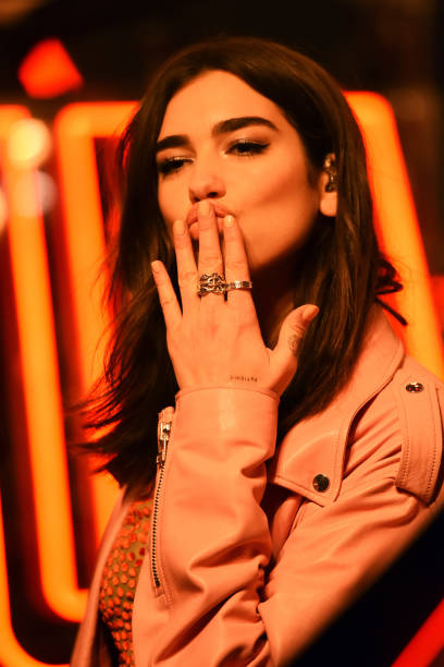 Dua Lipa at MTV Live Stage at ExCel on June 9, 2017 in London, England. MTV Live Stage is a new music series that puts the artist at the epicentre of...