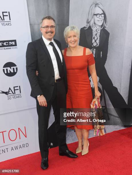 Writer-producer Vince Gilligan and producer Holly Rice arrive for the AFI Life Achievement Award Gala Tribute To Diane Keaton held on June 8, 2017 in...