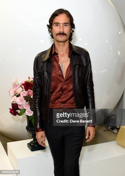 Ben Cobb attends a cocktail event for the launch of a special Gucci Pre-Fall capsule exclusive to Dover Street Market on June 9, 2017 in London,...