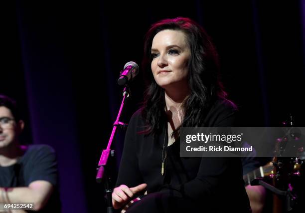 Singer-songwriter Brandy Clark performs during CMT's Next Women of Country panel hosted by the Country Music Hall of Fame and Museum on June 9, 2017...