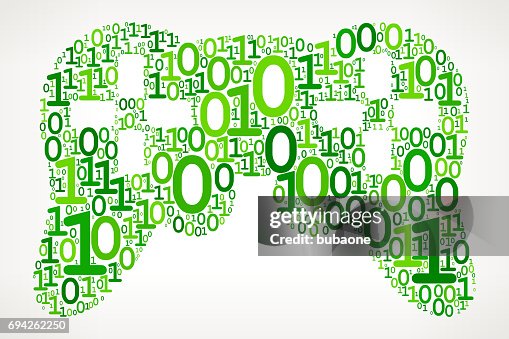 Game Controller Binary Code Zero One Vector Illustration Game Controller Binary Code Zero One Vector Illustration