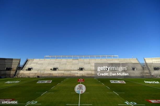 General view of the pitch prior to the Captains Run ahead of the ICBC Cup match against England at Estadio San Juan del Bicentenario on June 9, 2017...