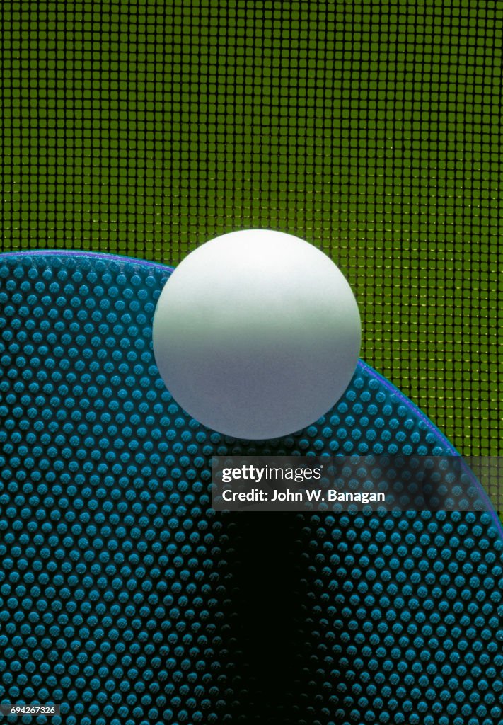 Table tennis ball and bat