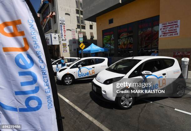 Pay and charging station for what is being billed as the nation's largest 'Electric Vehicle' car sharing program for disadvantaged communities was...