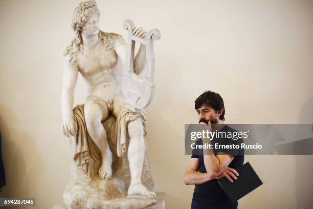 Actor Luigi Lo Cascio reads 'Rovine' by Gabriele Tinti at Palazzo Altemps on June 9, 2017 in Rome, Italy.