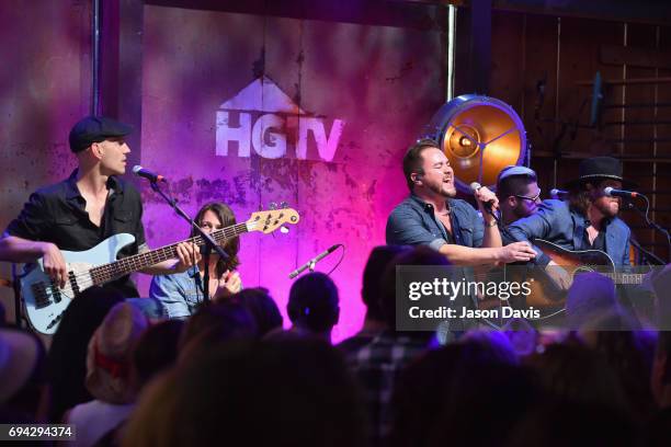 The Eli Young band performs onstage at the HGTV Lodge during CMA Music Fest on June 9, 2017 in Nashville, Tennessee.