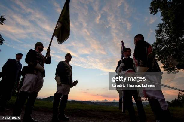 Members of Burschenschaften, the tradition-rich fraternities of German universities, gather for a torchlight processionat to the Burschenschaften...