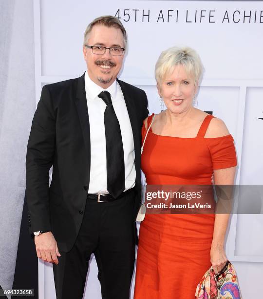 Producer Vince Gilligan and Holly Rice attend the AFI Life Achievement Award gala at Dolby Theatre on June 8, 2017 in Hollywood, California.
