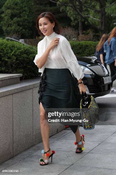 South Korean actress Ko So-Young aka Go So-Young attends the photo call for 'FENDI' Boutique at Galleria Department Store on June 9, 2017 in Seoul,...