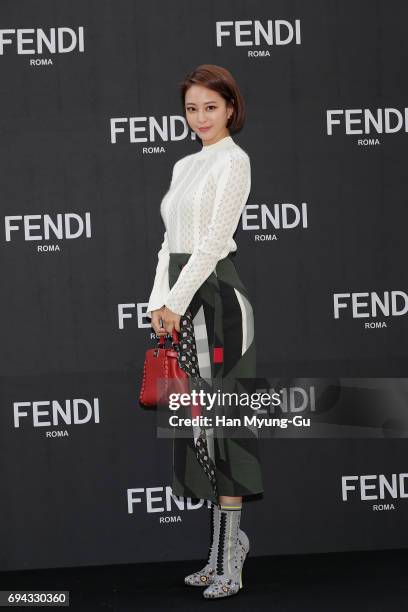 South Korean actress Han Ye-Seul attends the photo call for 'FENDI' Boutique at Galleria Department Store on June 9, 2017 in Seoul, South Korea.