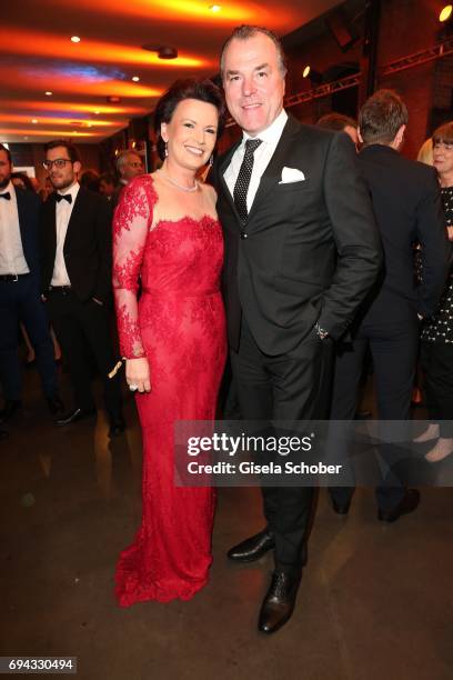 Clemens Toennies, manager of Schalke 04, and his wife Margit Toennies during the Toni Kroos charity gala benefit to the Toni Kroos Foundation at 'The...