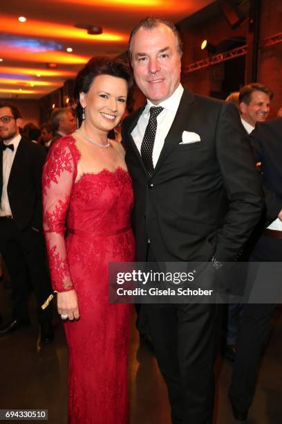 Clemens Toennies, manager of Schalke 04, and his wife Margit Toennies during the Toni Kroos charity gala benefit to the Toni Kroos Foundation at 'The...