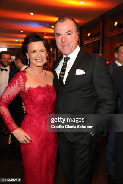 Clemens Toennies, manager of Schalke 04, and his wife Margit Toennies during the Toni Kroos charity gala benefit to the Toni Kroos Foundation at 'The...