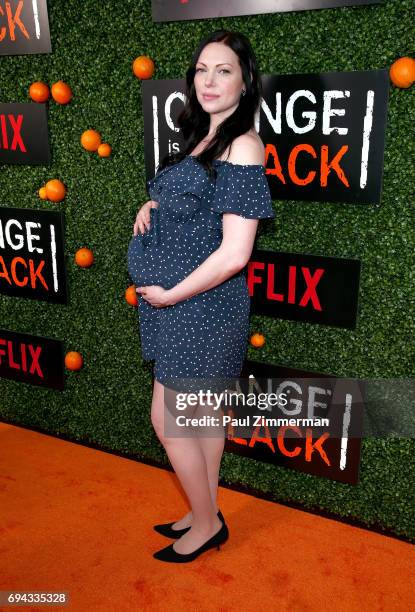 Actress Laura Prepon attends the "Orange Is The New Black" Season 5 Celebration at Catch on June 9, 2017 in New York City.