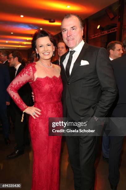 Clemens Toennies, manager of Schalke 04, and his wife Margit Toennies during the Toni Kroos charity gala benefit to the Toni Kroos Foundation at 'The...