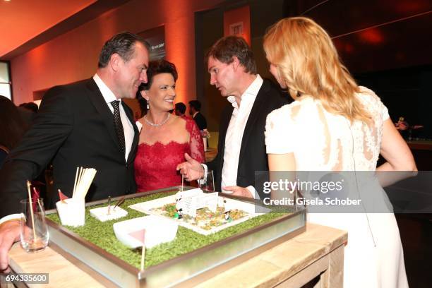Clemens Toennies, manager of Schalke 04, and his wife Margit Toennies, Carsten Maschmeyer and his wife Veronica Ferres during the Toni Kroos charity...