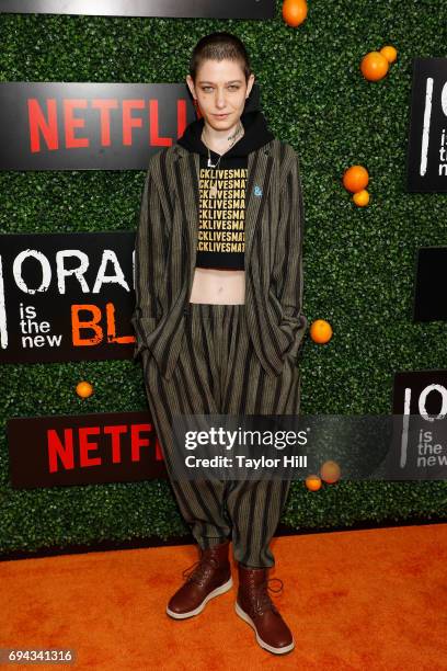Asia Kate Dillon attends the Season 5 celebration of "Orange is the New Black" at Catch on June 9, 2017 in New York City.
