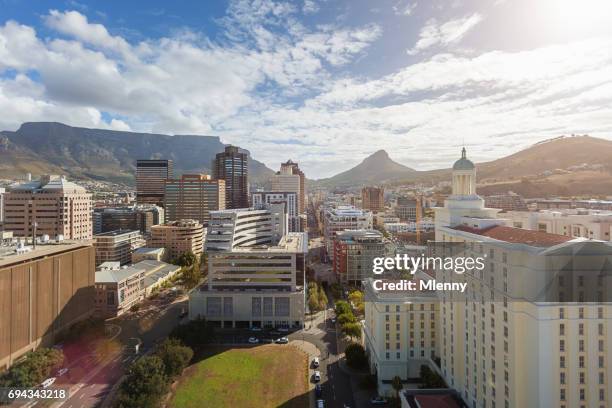 distrito de negocios de centro de ciudad de cabo ciudad sudáfrica - ciudad del cabo fotografías e imágenes de stock