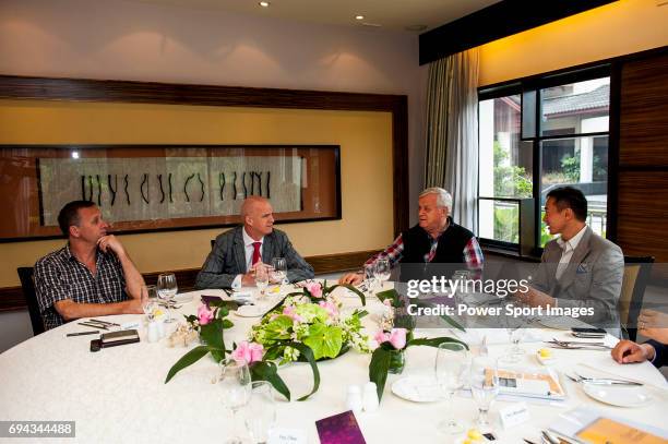 Tenniel Chu and Alan Palmer attends a VIP Lunch during the Hyundai China Ladies Open 2014 on December 11 in Shenzhen, China.