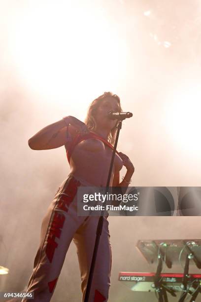 Recording artist Tove Lo performs onstage at Which Stage during Day 2 of the 2017 Bonnaroo Arts And Music Festival on June 9, 2017 in Manchester,...
